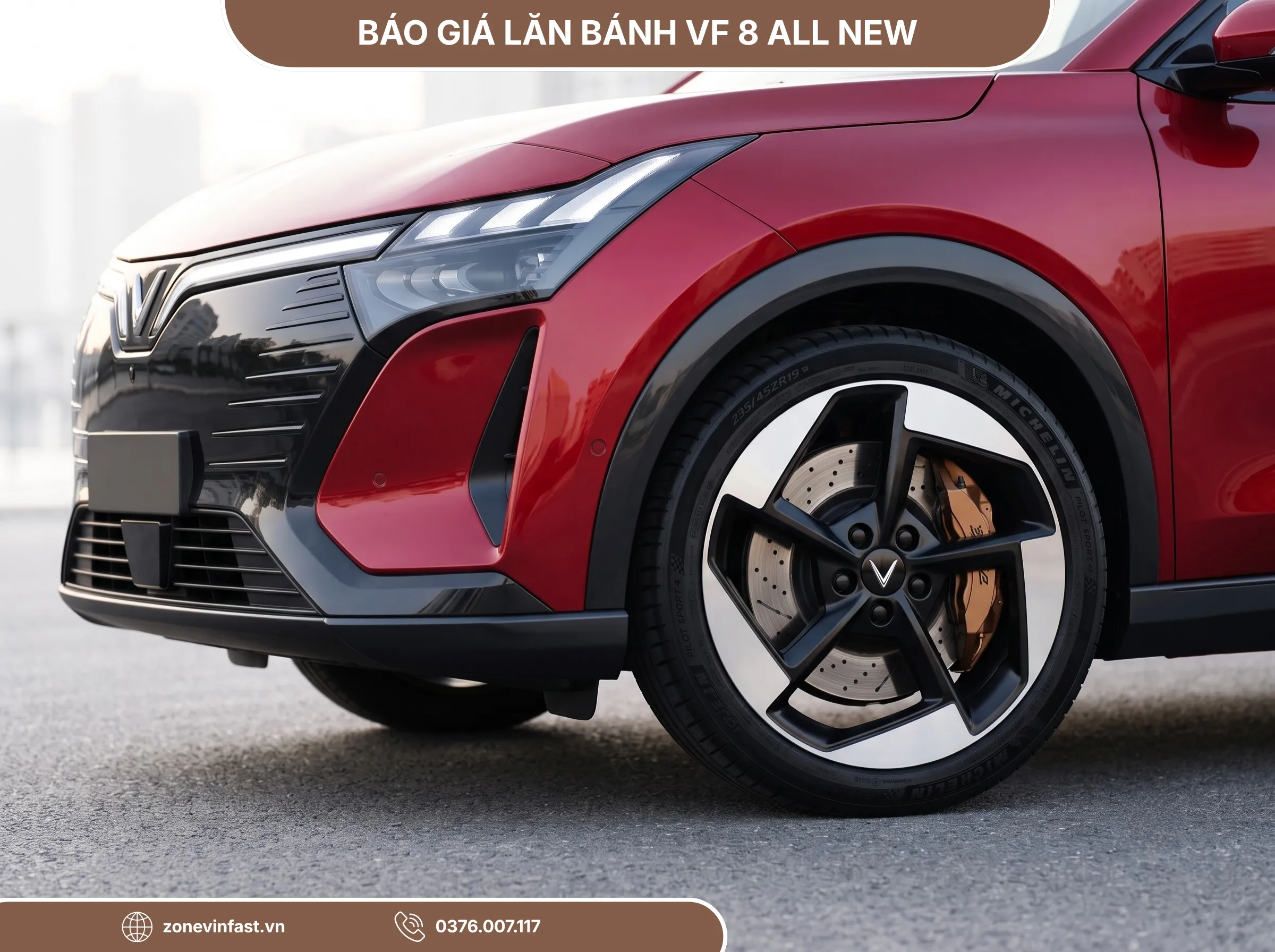 Cận cảnh thiết kế mâm xe 19 inch thể thao và hệ thống khung gầm chắc chắn của VF 8 All New.